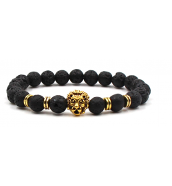 Bracelet Lion Or en Pierre...